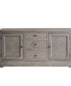 Wooden Parquet Styled 2 Door 3 Drawer Sideboard - The Farthing