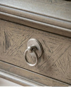 Wooden Parquet Styled 2 Drawer Dressing Table - The Farthing