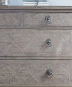 Wooden Parquet Styled Chest Of Drawers - The Farthing