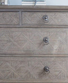 Wooden Parquet Styled Chest Of Drawers - The Farthing