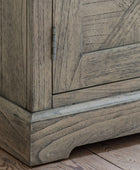 Wooden Parquet Styled Two Door Cabinet - The Farthing