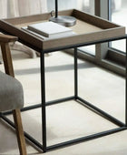 Wooden Tray Topped Mid-Century inspired Side Table - The Farthing