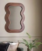 Wooden Wavy Edge Wall Mirror - The Farthing