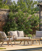 Woven Rope Wooden Outdoor Lounge Set - The Farthing