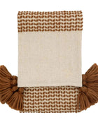 Woven Rust Toned Throw - The Farthing