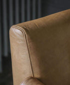 Wrapped Arm Brown Leather Armchair - The Farthing