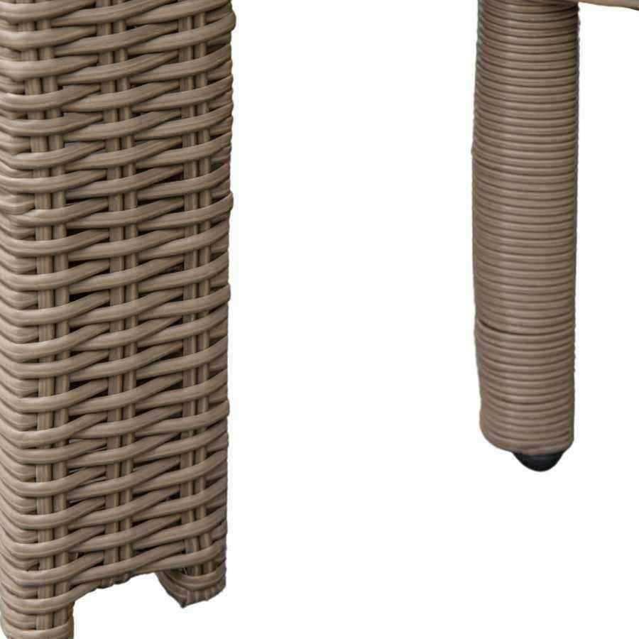 6 Seater Woven PE Rattan Outdoor Dining Set with Chairs - The Farthing