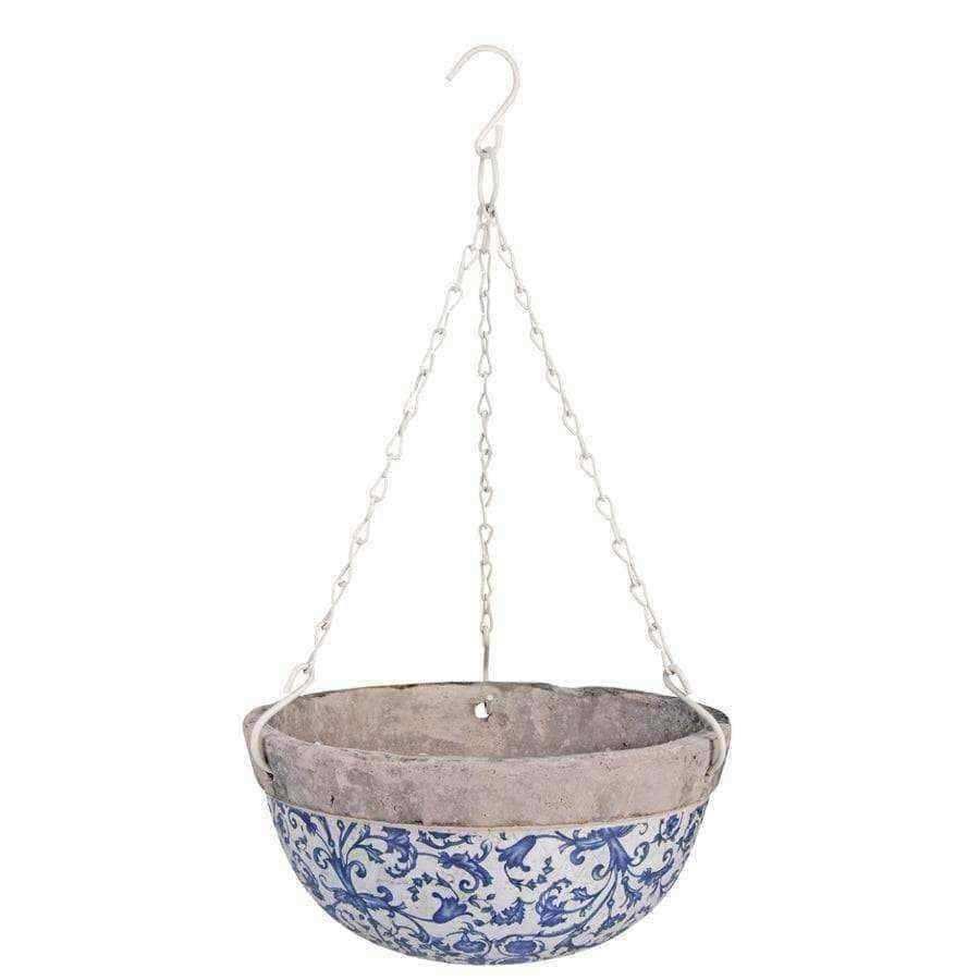 Aged Ceramic Hanging Basket - The Farthing