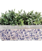 Aged Ceramic Rectangle Planter - The Farthing