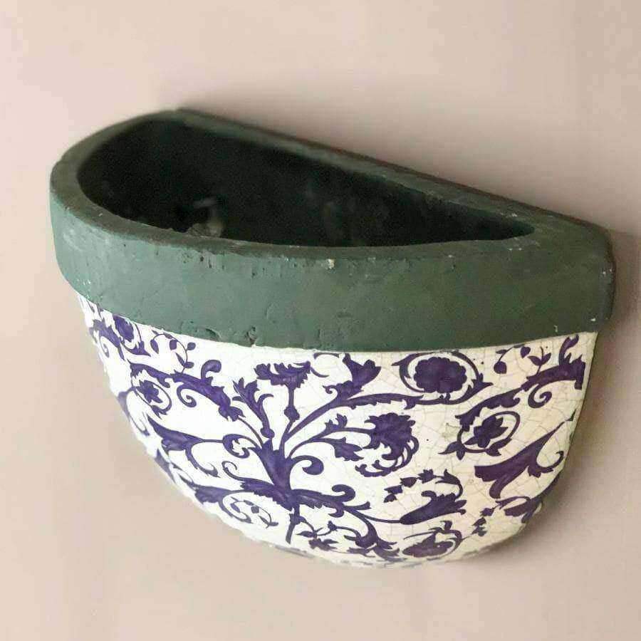 Aged Ceramic Wall Planter - The Farthing