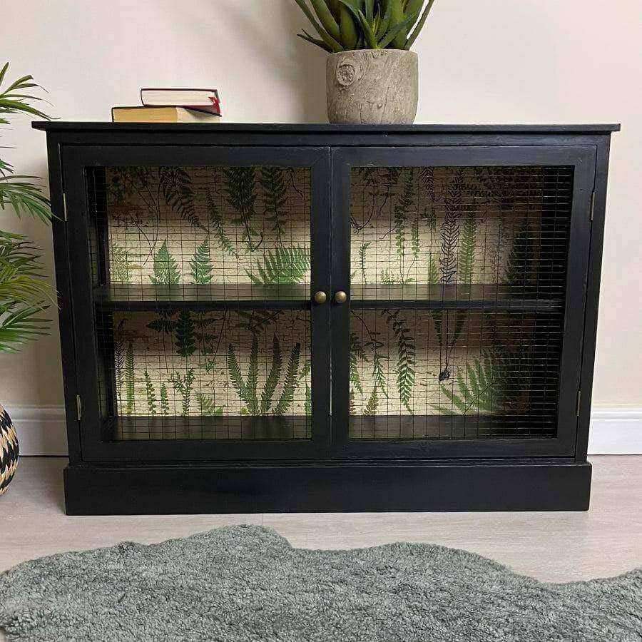 Angel Ferns Industrial Mesh Fronted Buffet Cabinet - The Farthing