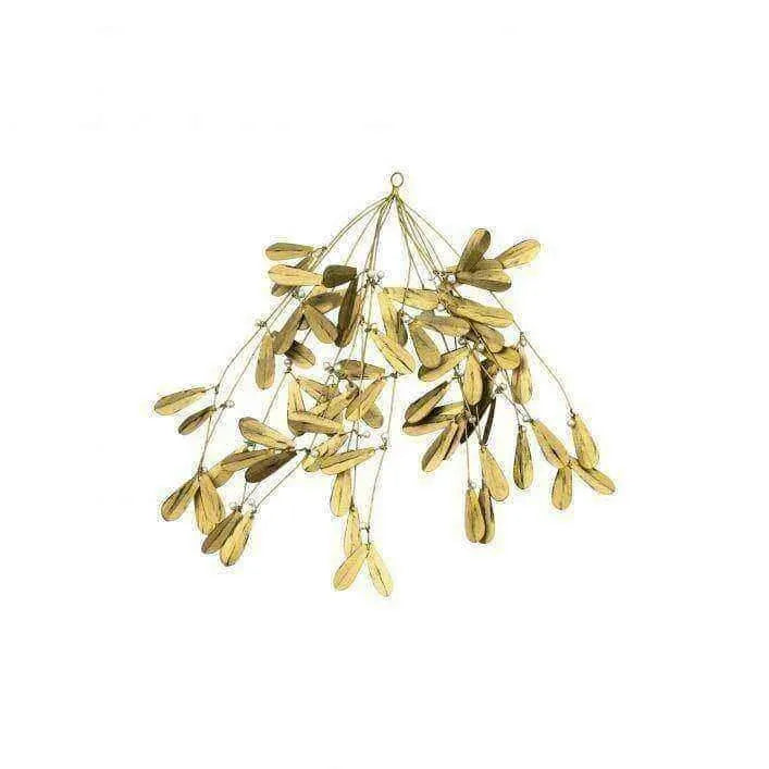 Antique Gold Metal Hanging Mistletoe Bundle - The Farthing
