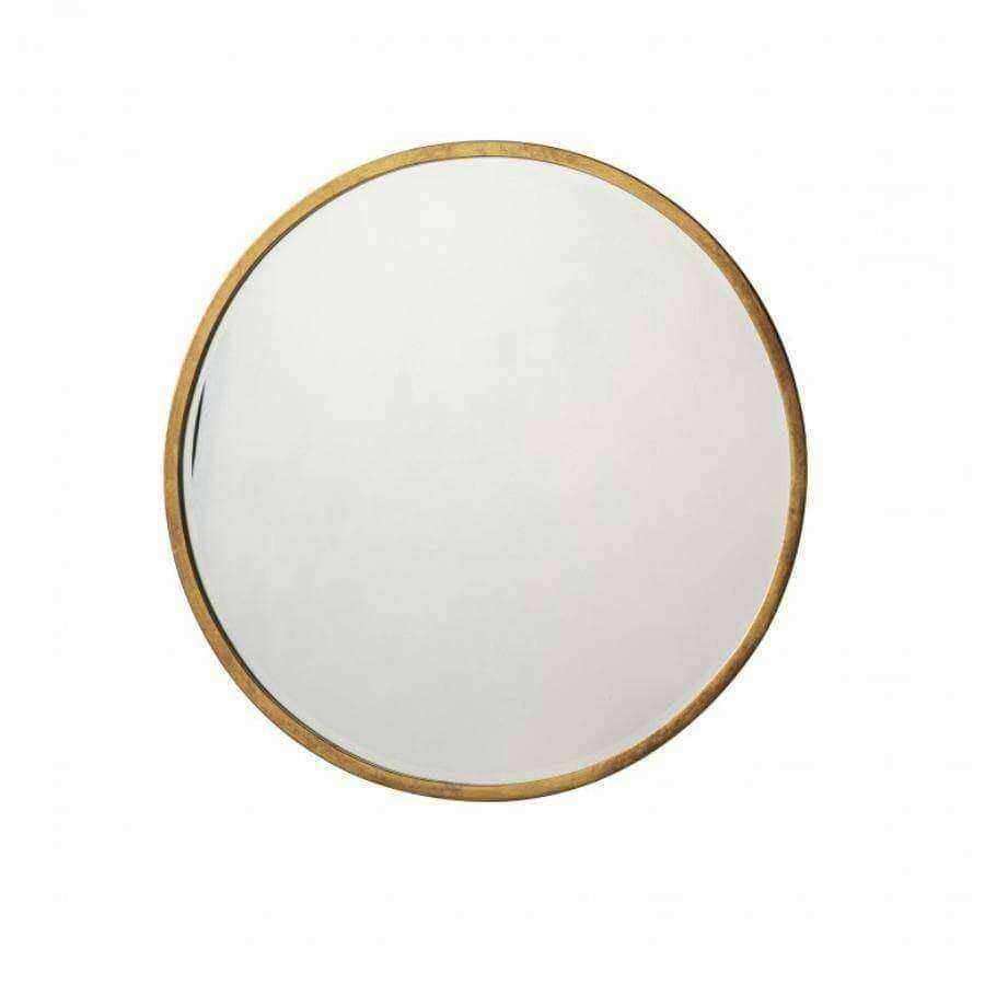 Antique Gold Round Mirror - The Farthing