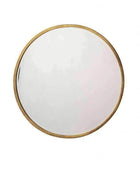 Antique Gold Round Mirror - The Farthing