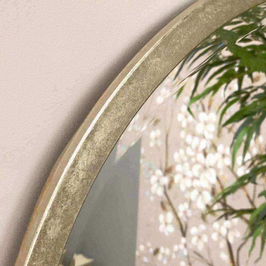 Antique Silver Round Wall Mirror - The Farthing