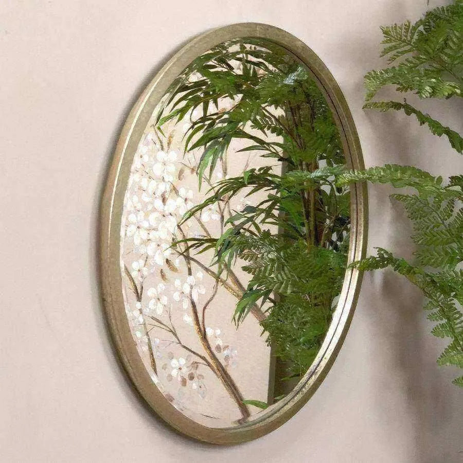 Antique Silver Round Wall Mirror - The Farthing