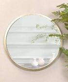 Antique Silver Round Wall Mirror - The Farthing