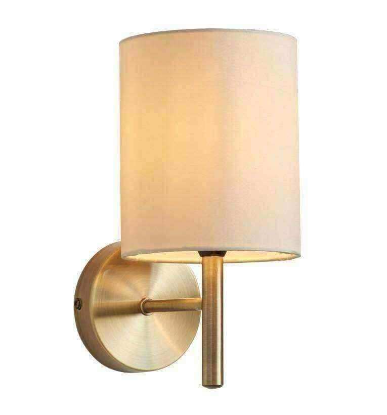 Antiqued Brass and Shade Wall Light - The Farthing