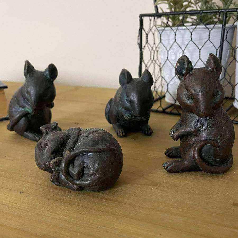 Antiqued Farmhouse Mice Ornaments - The Farthing