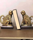 Antiqued Gold Sitting Monkey - The Farthing