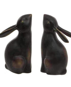 Antiqued Rabbit Bookends - The Farthing