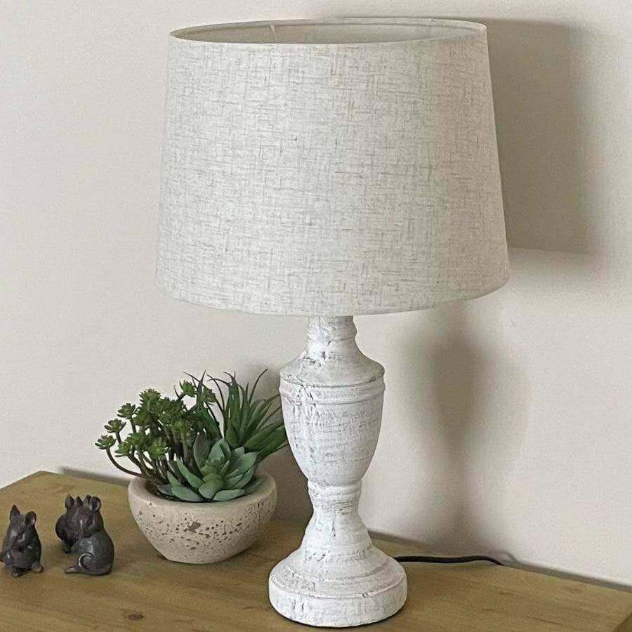 Antiqued Style Table Lamp - The Farthing