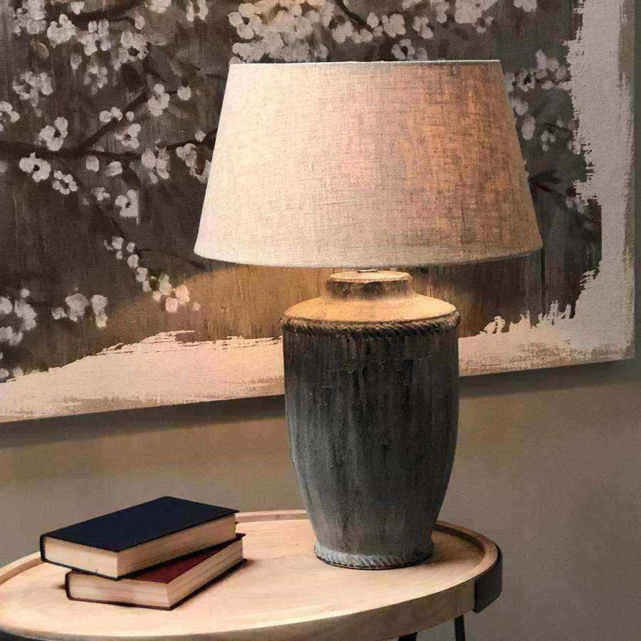Antiqued Windsor Table Lamp & Shade - The Farthing