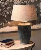 Antiqued Windsor Table Lamp & Shade - The Farthing