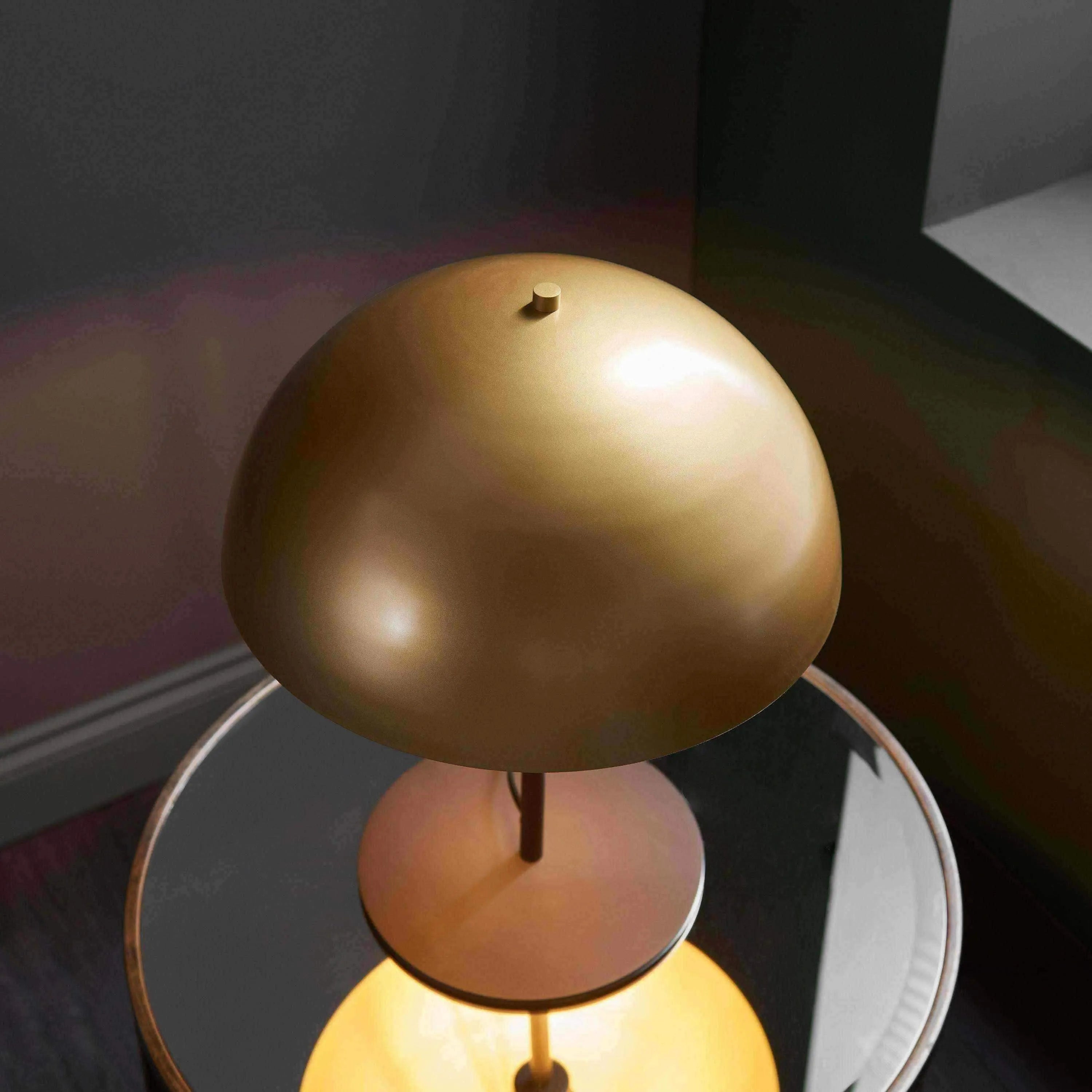 Art Deco Bronzed Mushroom Dome - The Farthing