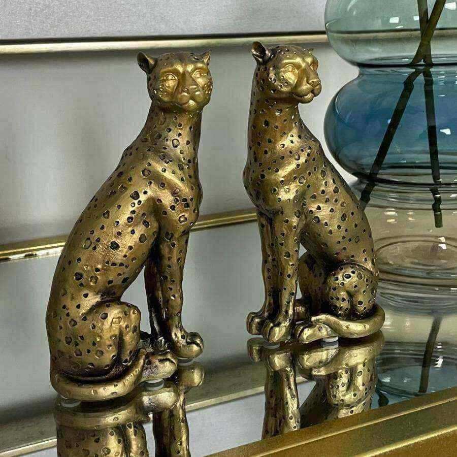 Brass Old Treatment Cheetah Decor Vivid Brass Desktop Ornament Delicate  Brass Crafts