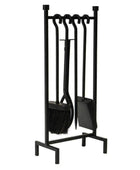 Black Hanging Metal Fireside Companion Set - The Farthing