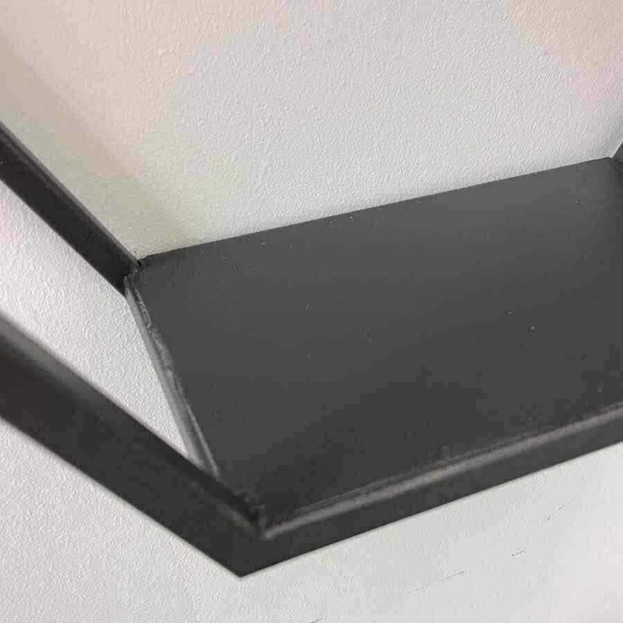 Black Hexagonal Metal Wall Shelf - The Farthing