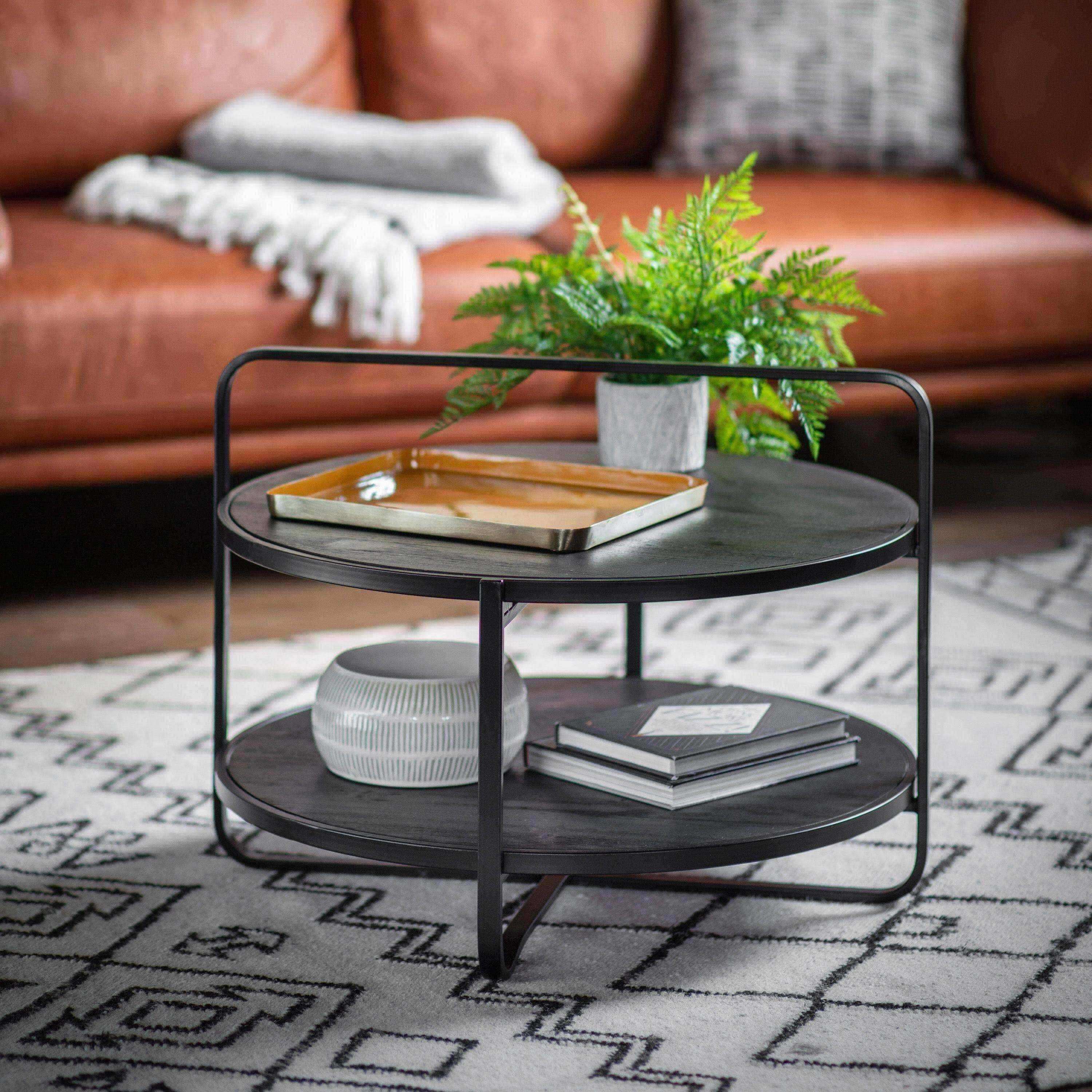 Black Industrial Looped Top Coffee Table - The Farthing