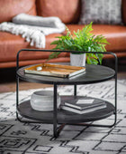 Black Industrial Looped Top Coffee Table - The Farthing