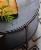 Black Industrial Looped Top Coffee Table - The Farthing