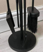 Black Iron Round Fireside Companion Set - The Farthing