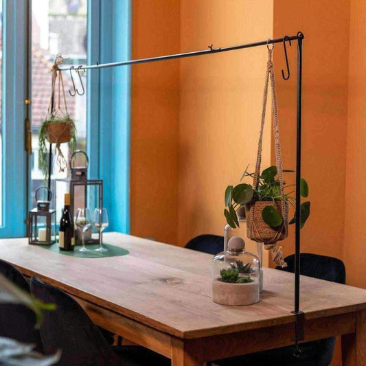 Black Metal Adjustable Table Hanging Frame - The Farthing