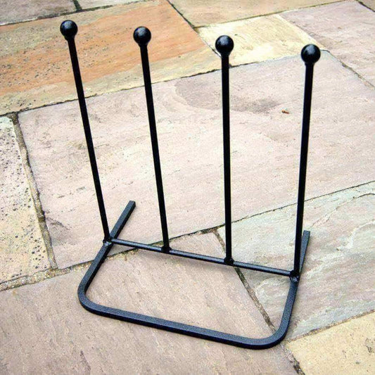 Black Metal Welly Stand - 2 pair - The Farthing