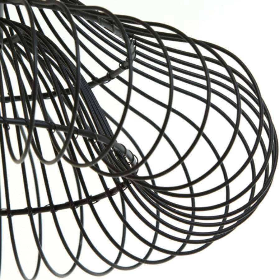 Black Metal Wire Shaped Pendant Light - The Farthing
