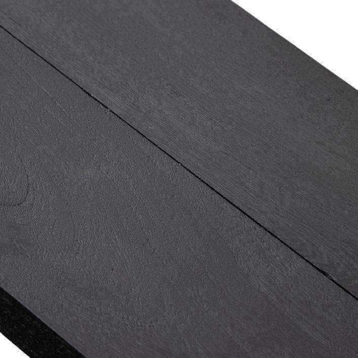 Black Wood Angular Metal Legged Contemporary Bench - choose size - The Farthing