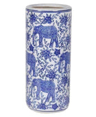 Blue and White Ceramic Umbrella Stand - The Farthing