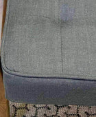 Blue Grey Linen Mid Century Inspired Arm Chair - The Farthing