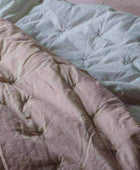 Blush Pink Cotton Stitch Bedspread - The Farthing