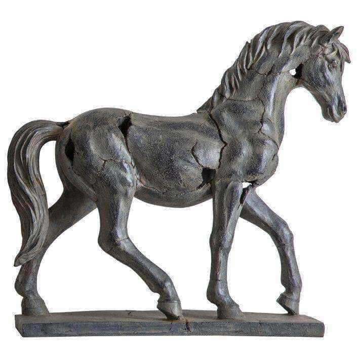 Broken Effect Antique Inspired Horse Ornament - The Farthing