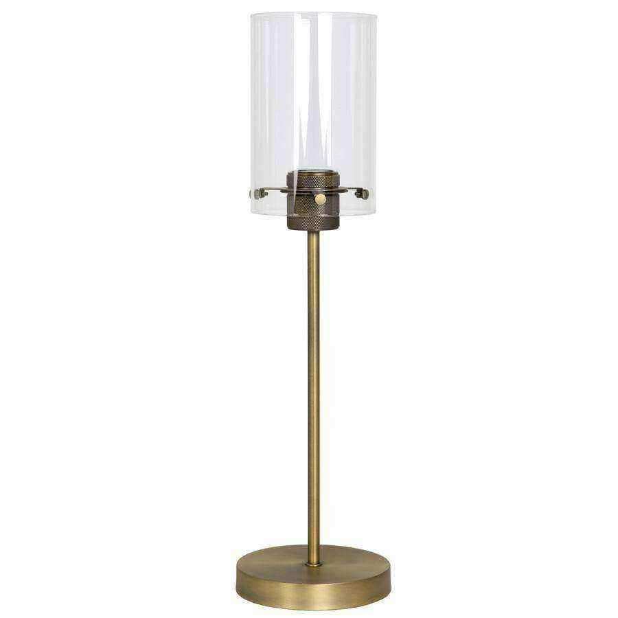 Bronze Industrial Metal & Glass Table Lamp - The Farthing
