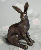Bronze Rustic Sitting Hare Ornament - The Farthing