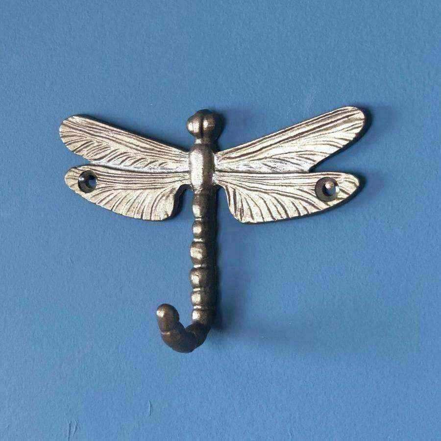 Burnished Bronze Dragonfly Door Hook - The Farthing