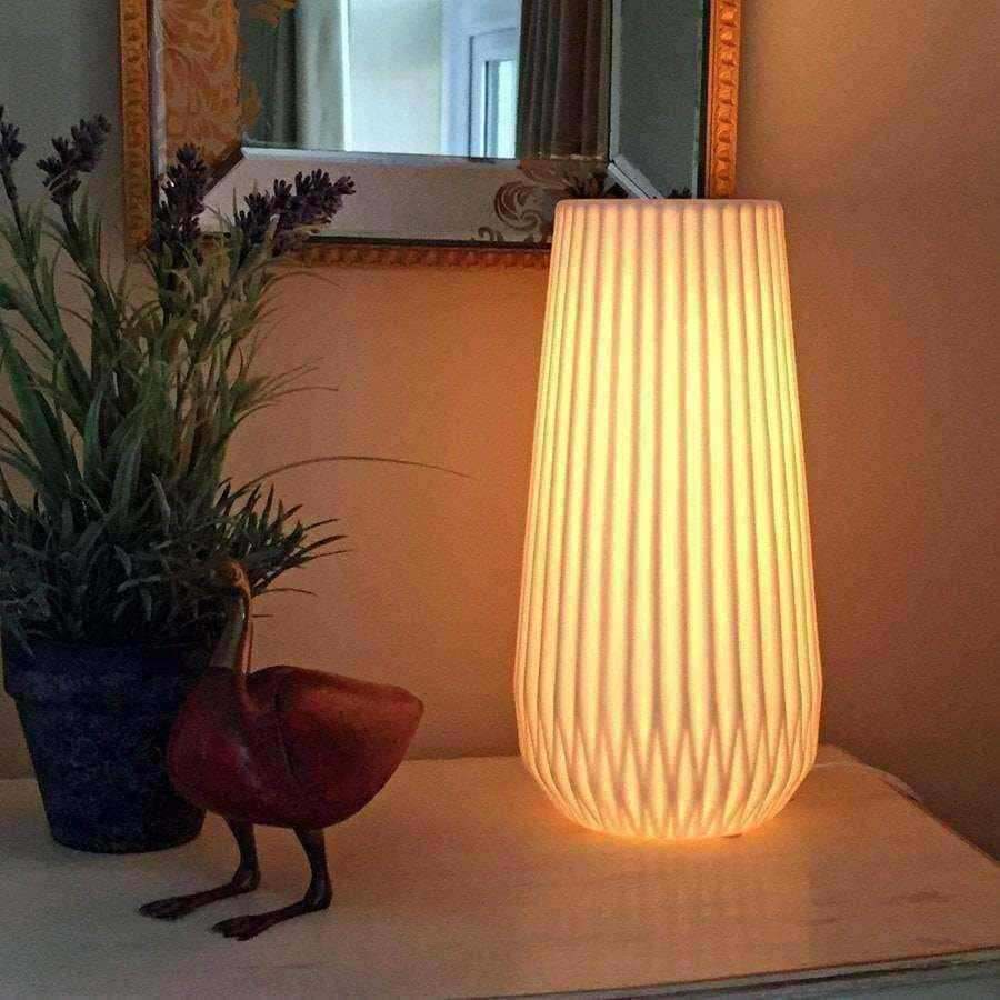 Ceramic Fluted Porcelain Table Lamp - The Farthing