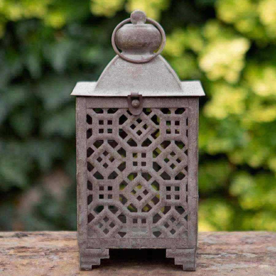 Chinese Inspired Metal Lattice Lantern - The Farthing