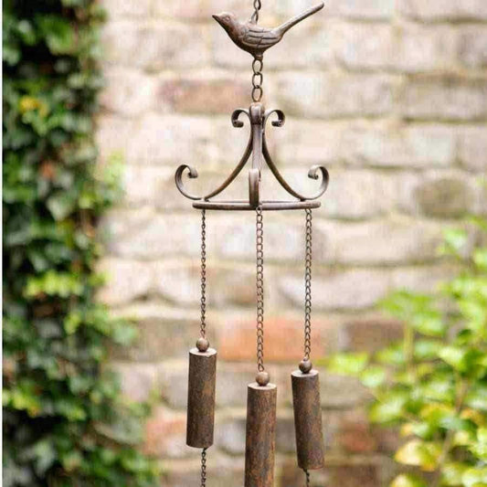 Decorative Distressed Bird Hanging Wind Chime - The Farthing